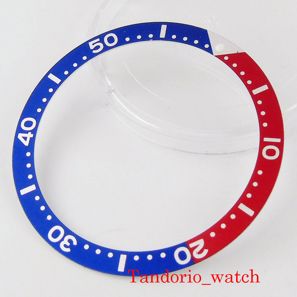 39mm Alloy Watch Bezel Insert Ring Fit 45mm Watch Case White Marks Watch Parts