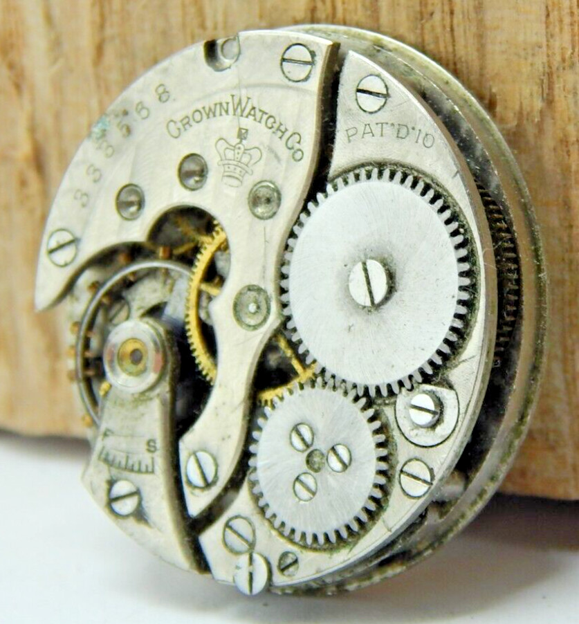 Vintage New York Standard Crown 730 model EE 3/0s 7 jewel hunting watch movement