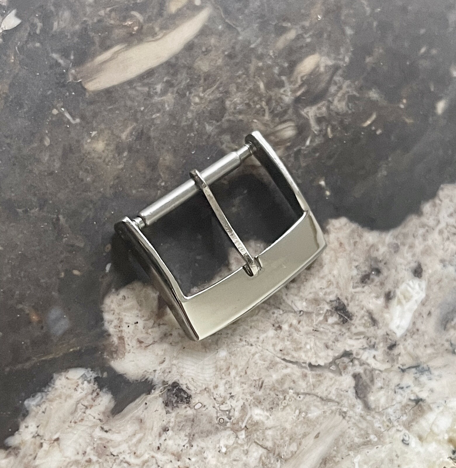 Mirror finish polished Stainless Steel 16mm inner opening vintage watch buckle