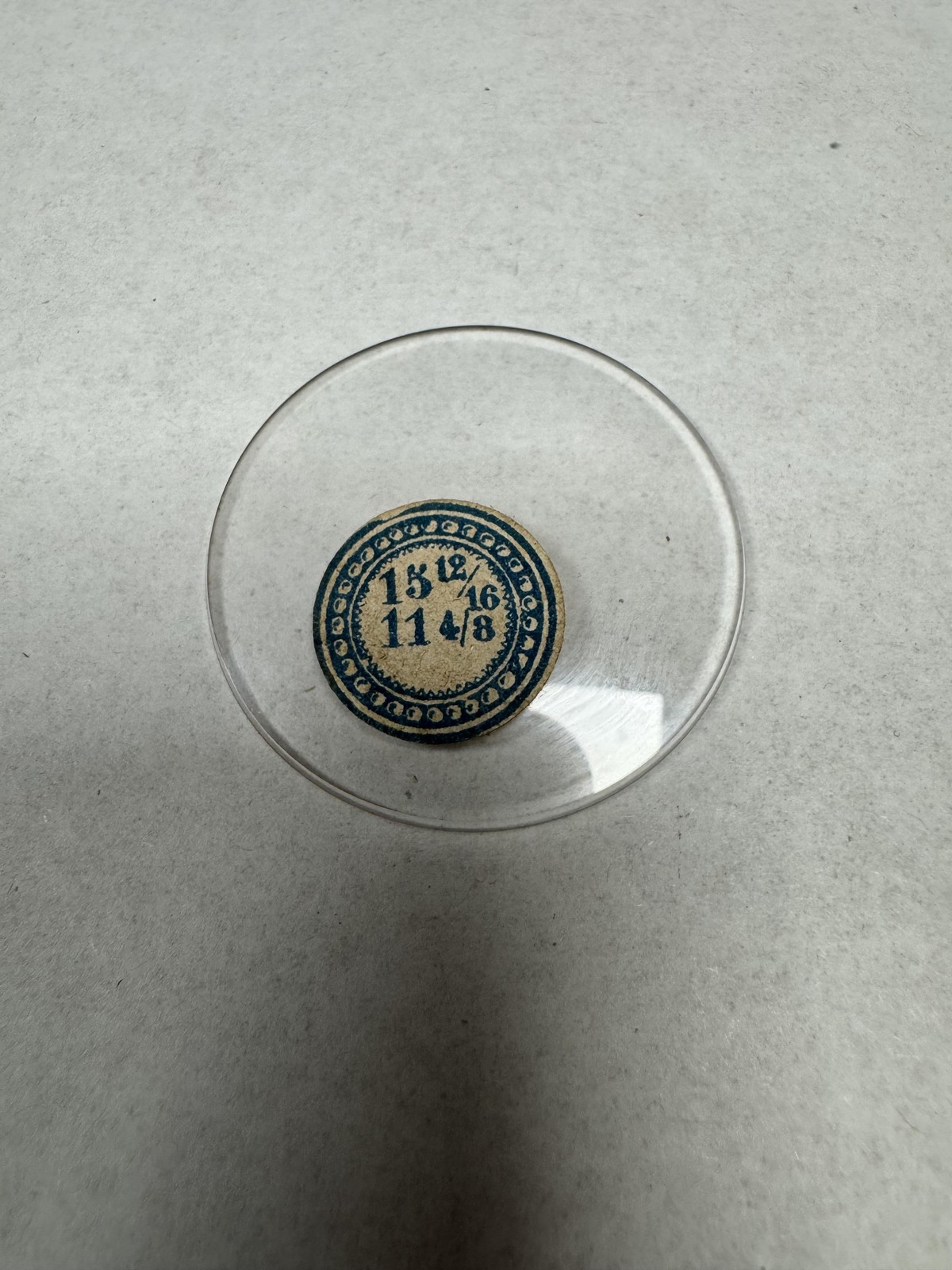 Vintage Unmarked Watch Mineral Crystal Domed 35.55mm 15 12/16 11 4/8 Clear Lens