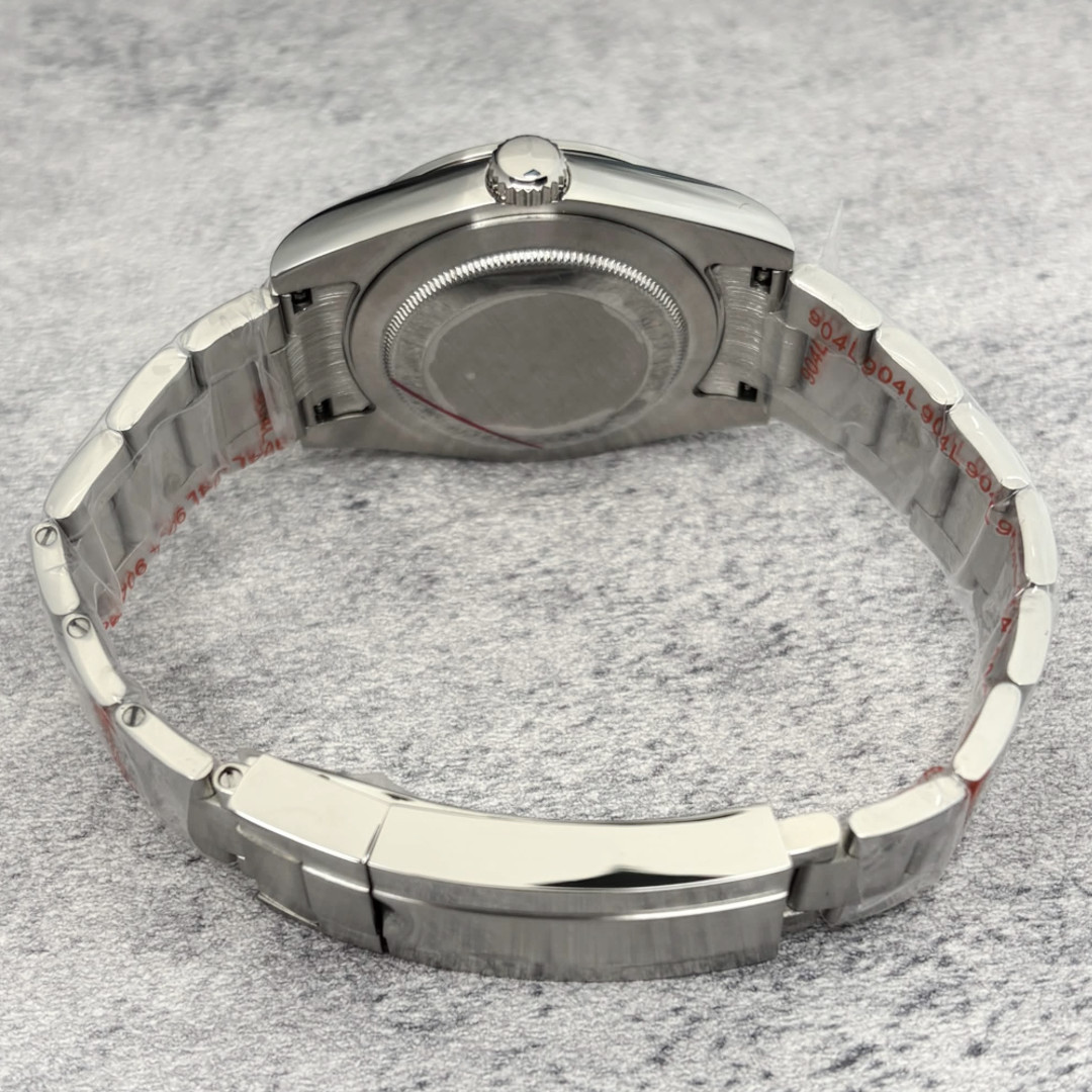 39mm Stainless Steel Watch Case Kit + Strap Smooth Bezel Fits ETA2824 Movement