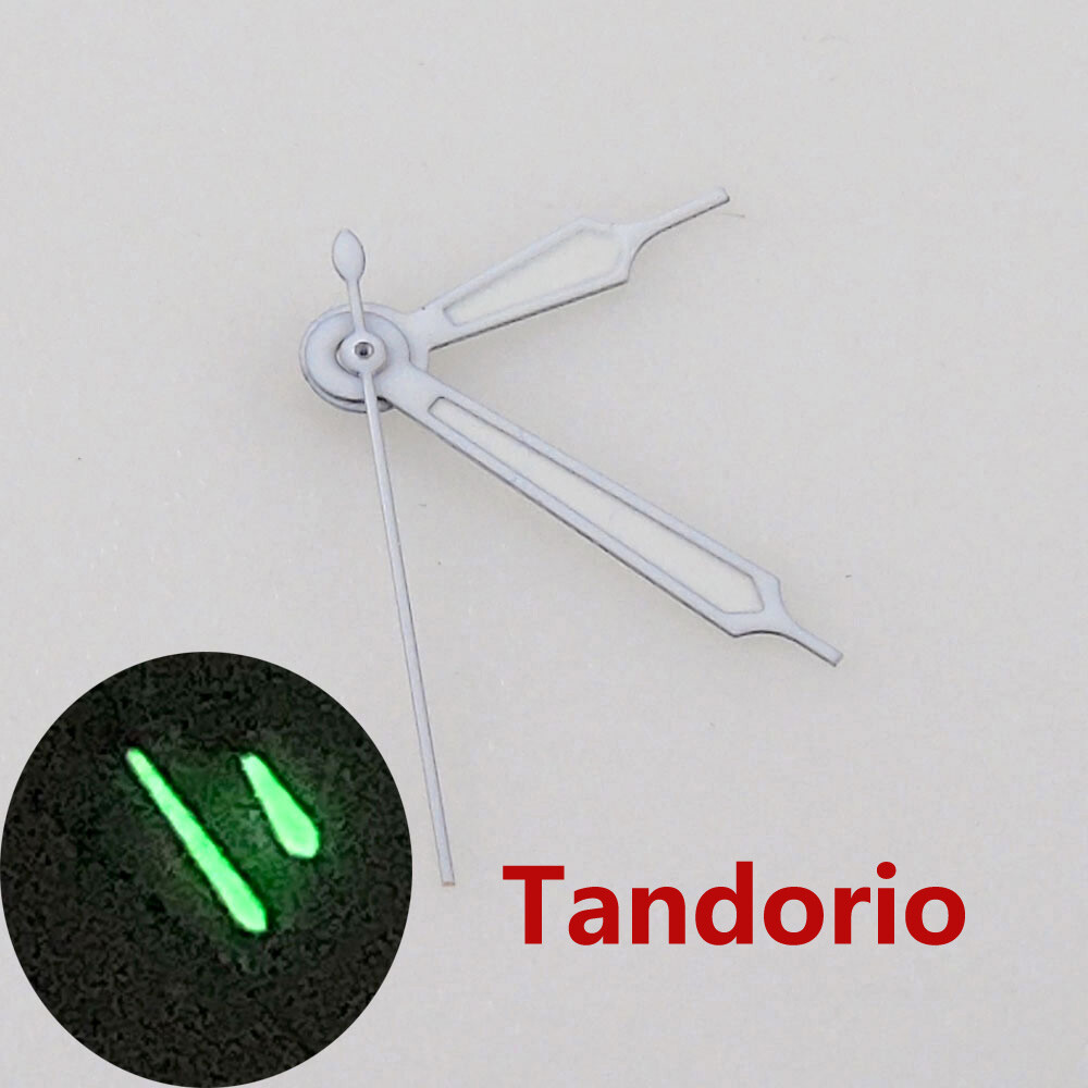 Green Luminous Wristwatch Hands For NH35 NH36 ETA 2836 2824 PT5000 White Color