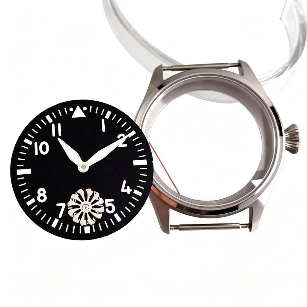 Tandorio 42mm Hand Winding 6498 ST3621 Watch Case Stainless Steel Sapphire Glass