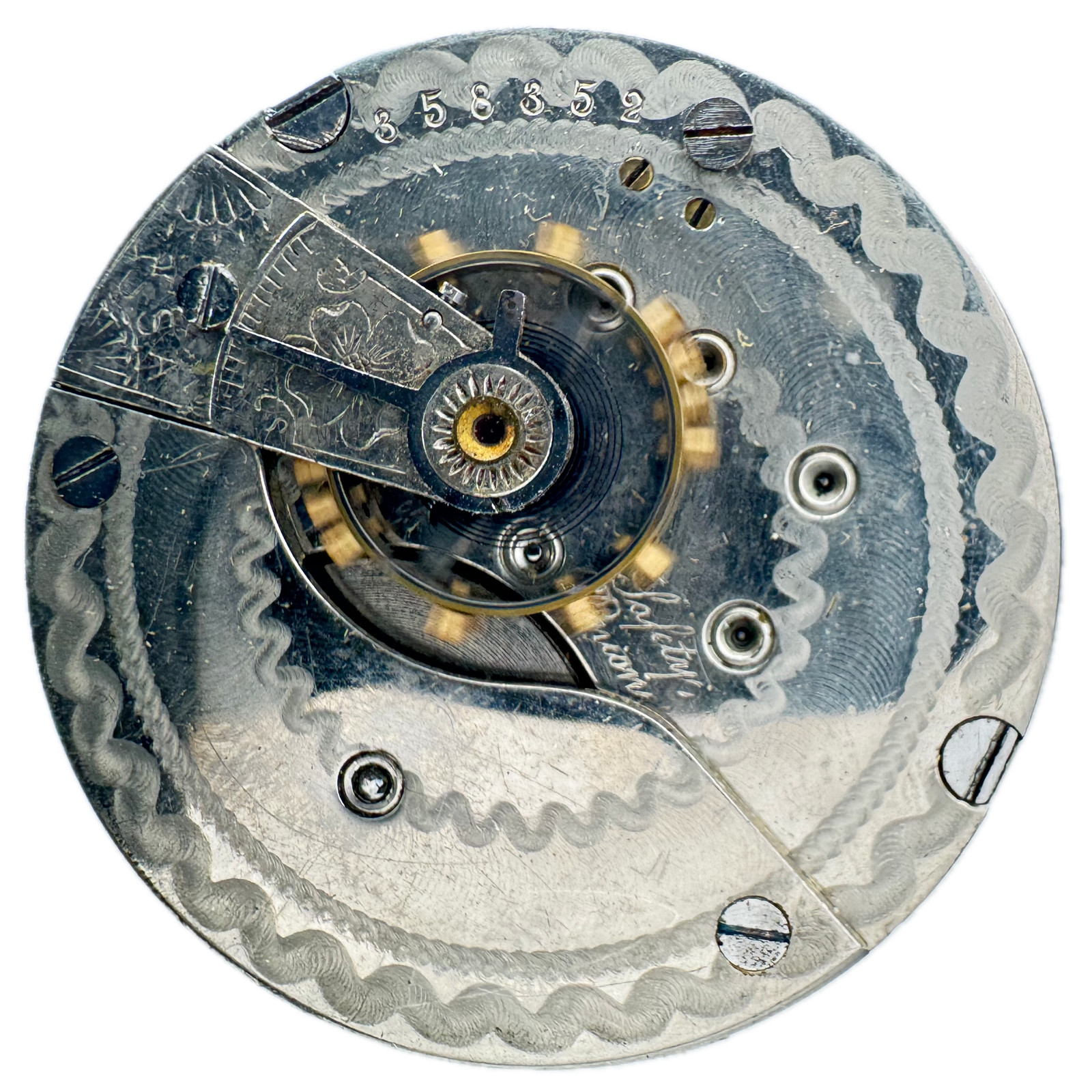 Antique 18s 1892 Trenton Roman Pressed Dial Hunter Pocket Watch Movement 70 USA