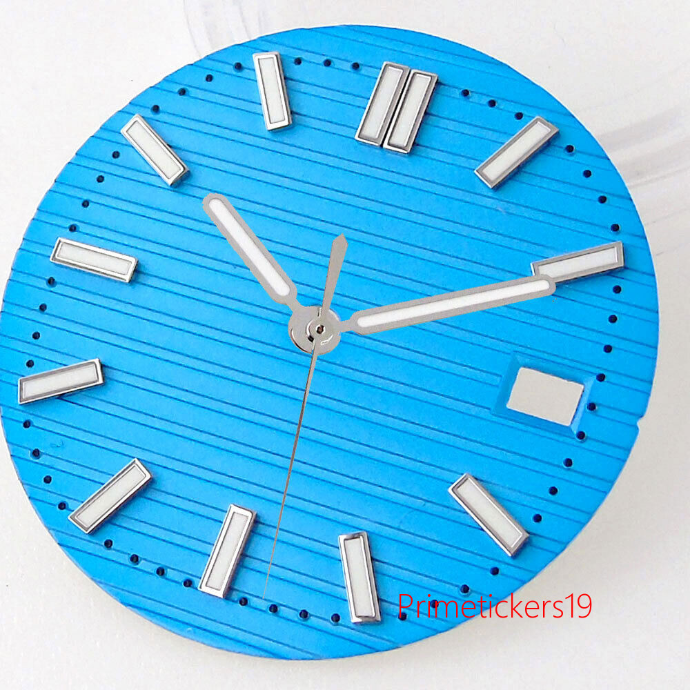 29.6mm Multicolor Watch Dial Hands Set Date Window Fit NH35 NH36 Movement