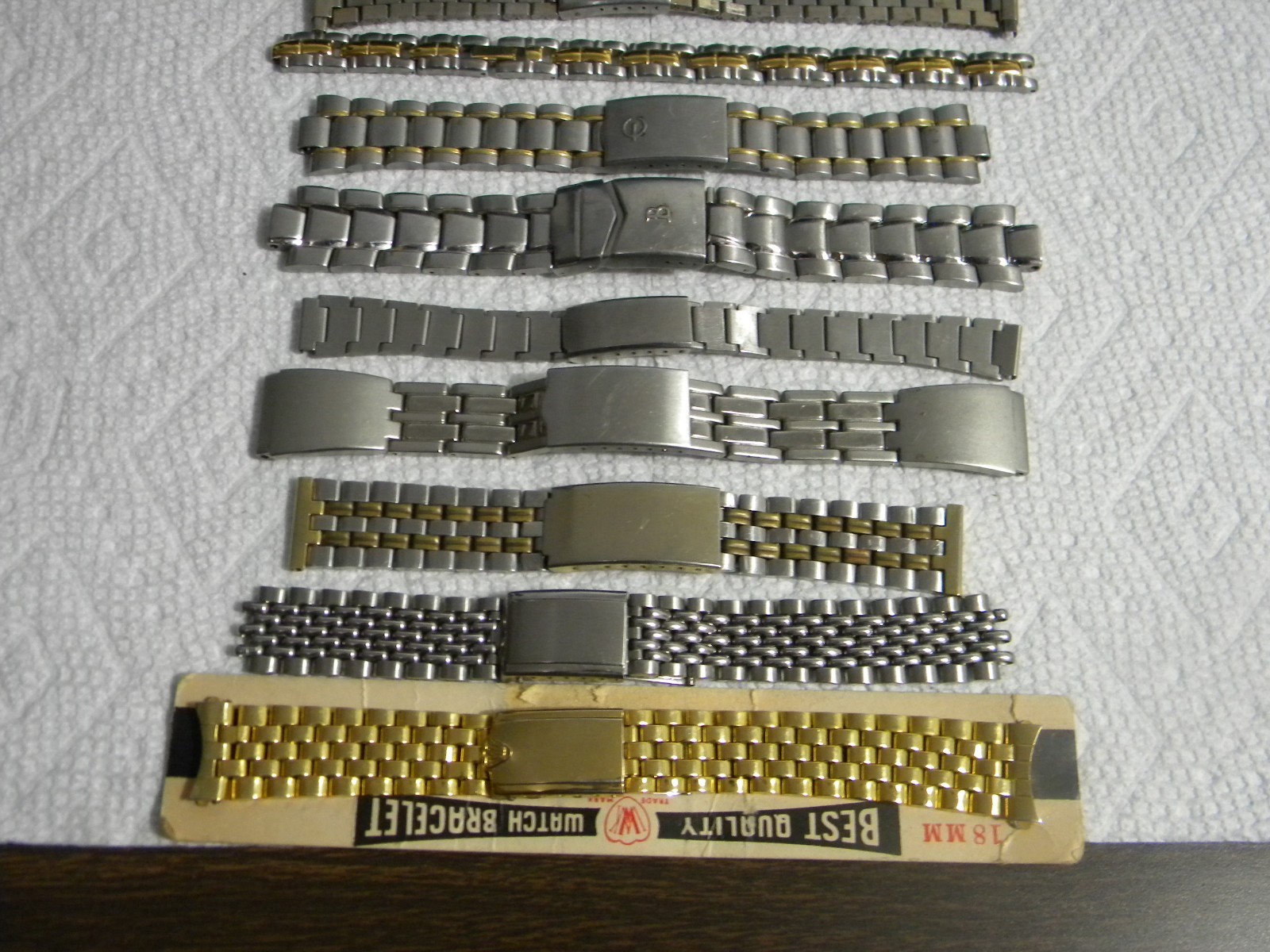 Lot of 11 Men’s Ladie’s Stainless or Other Watch Bands with Deployment Clasps #2