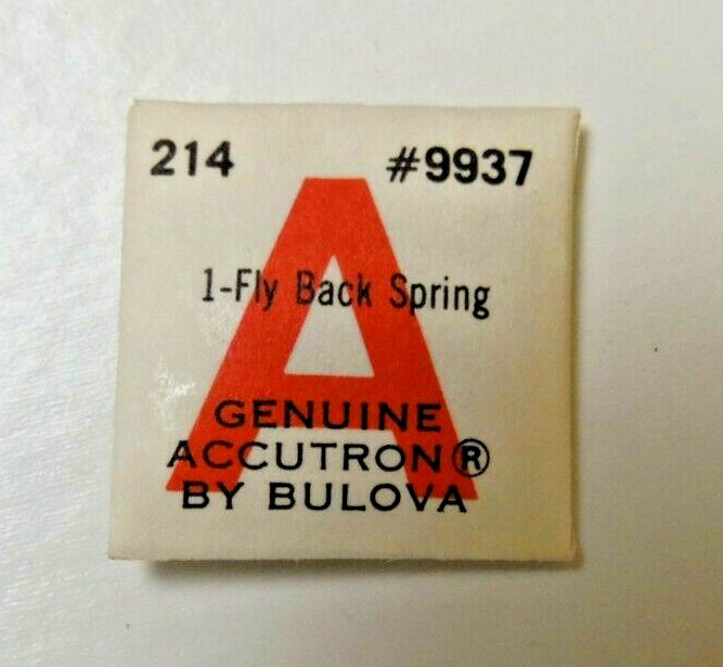 New Bulova Accutron 214 Watch Part 9937 Fly Back Spring NOS Genuine Repair