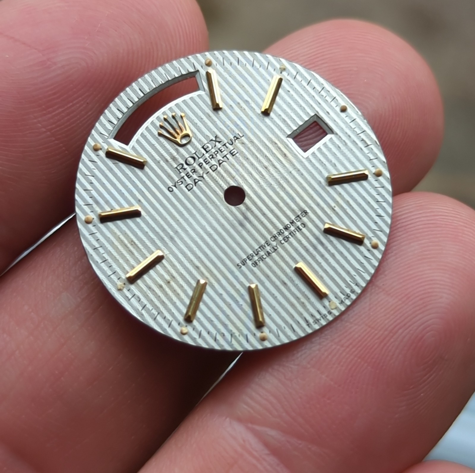 Rolex Oyster Perpetual Day Date 18038 Tapestry Dial Part Used (N44)