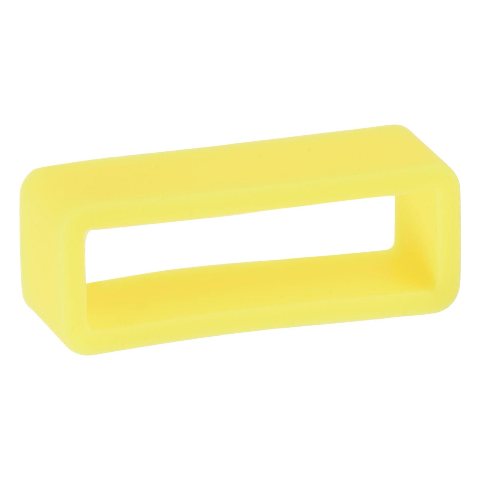 Watch Band Strap Loops Silicone for 22mm Width Watch Band, Yellow 4 Pcs