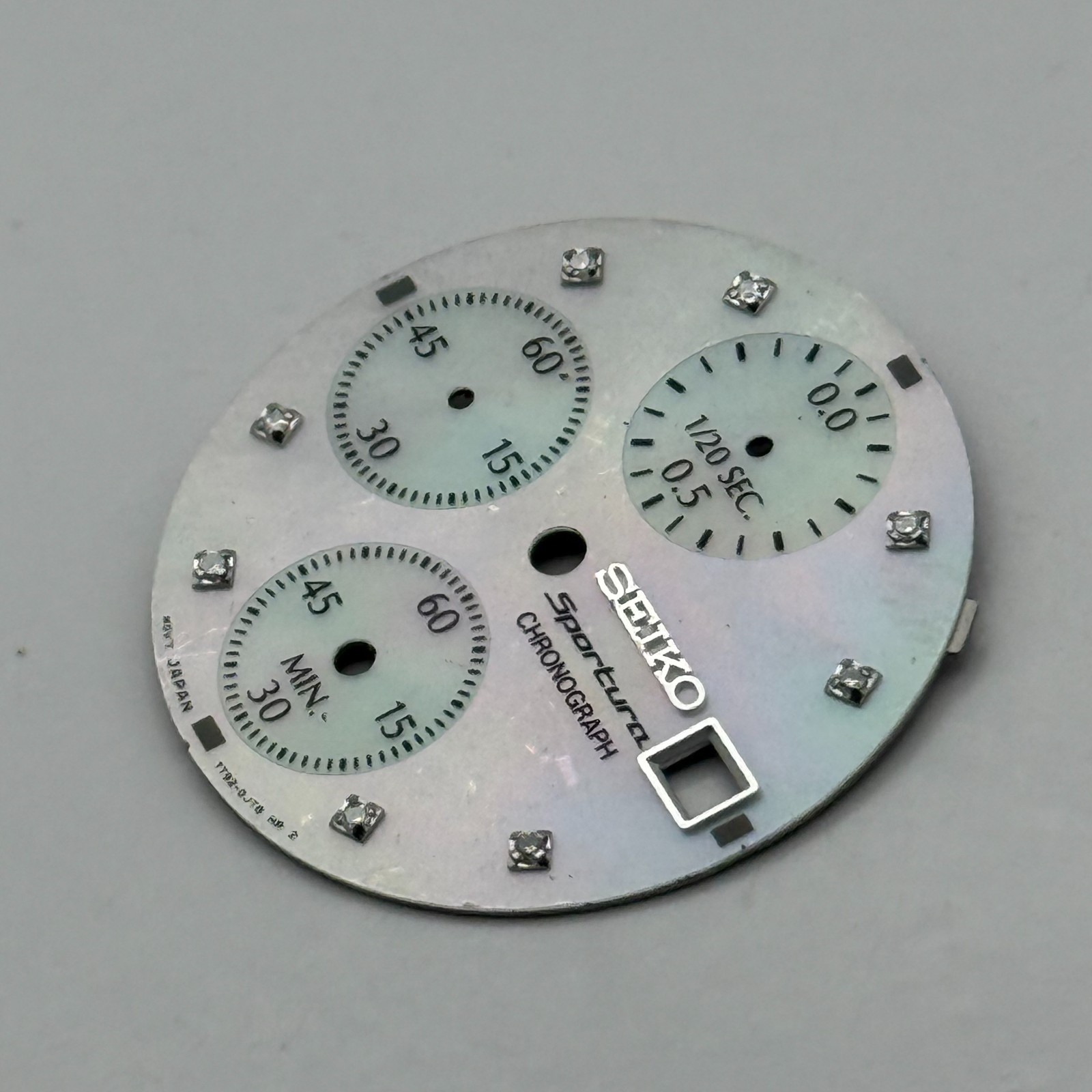 Seiko 7792-0JT6 Watch Dial Sportura Chronograph MOP Spare Parts Repair 26.5mm