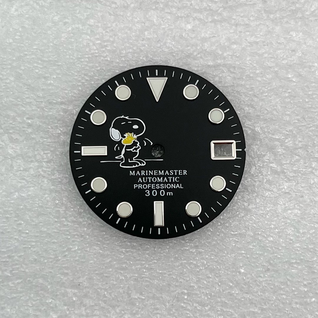 REPLACEMENT FOR SEIKO NH35 NH36 MM300 SNOOPY PEANUTS WATCH DIAL 28.5 DATE CUSTOM