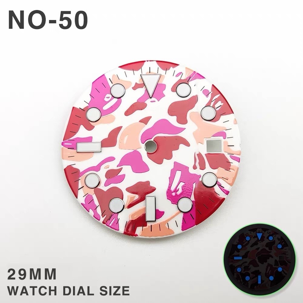 28.5mm Luminous Camo Watch Dial for 2813 8215 8200