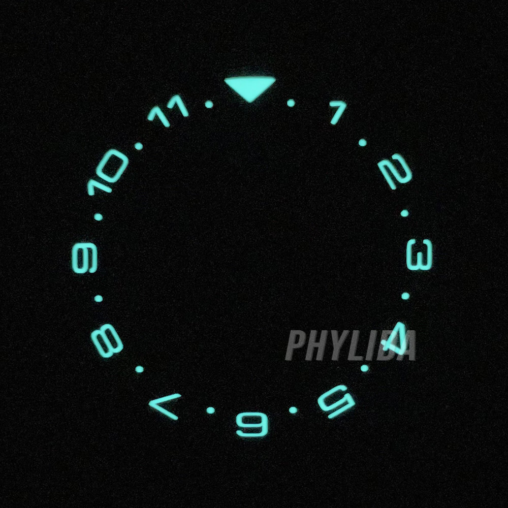 38mm Slope Bezel Insert BGW9 Lume 12H Batman Dual-Time For SKX007 009