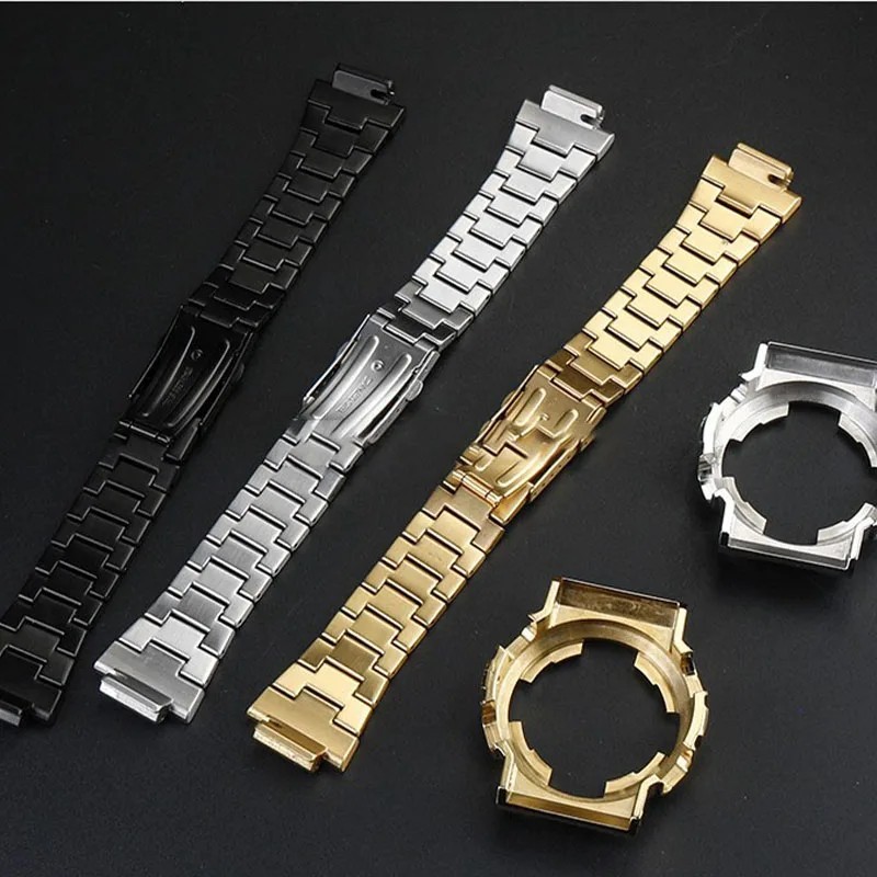 GA-110 Mod kit For Casio GA-110GB GA100 GA-120 Metal BEZEL Watch Case SteelStrap