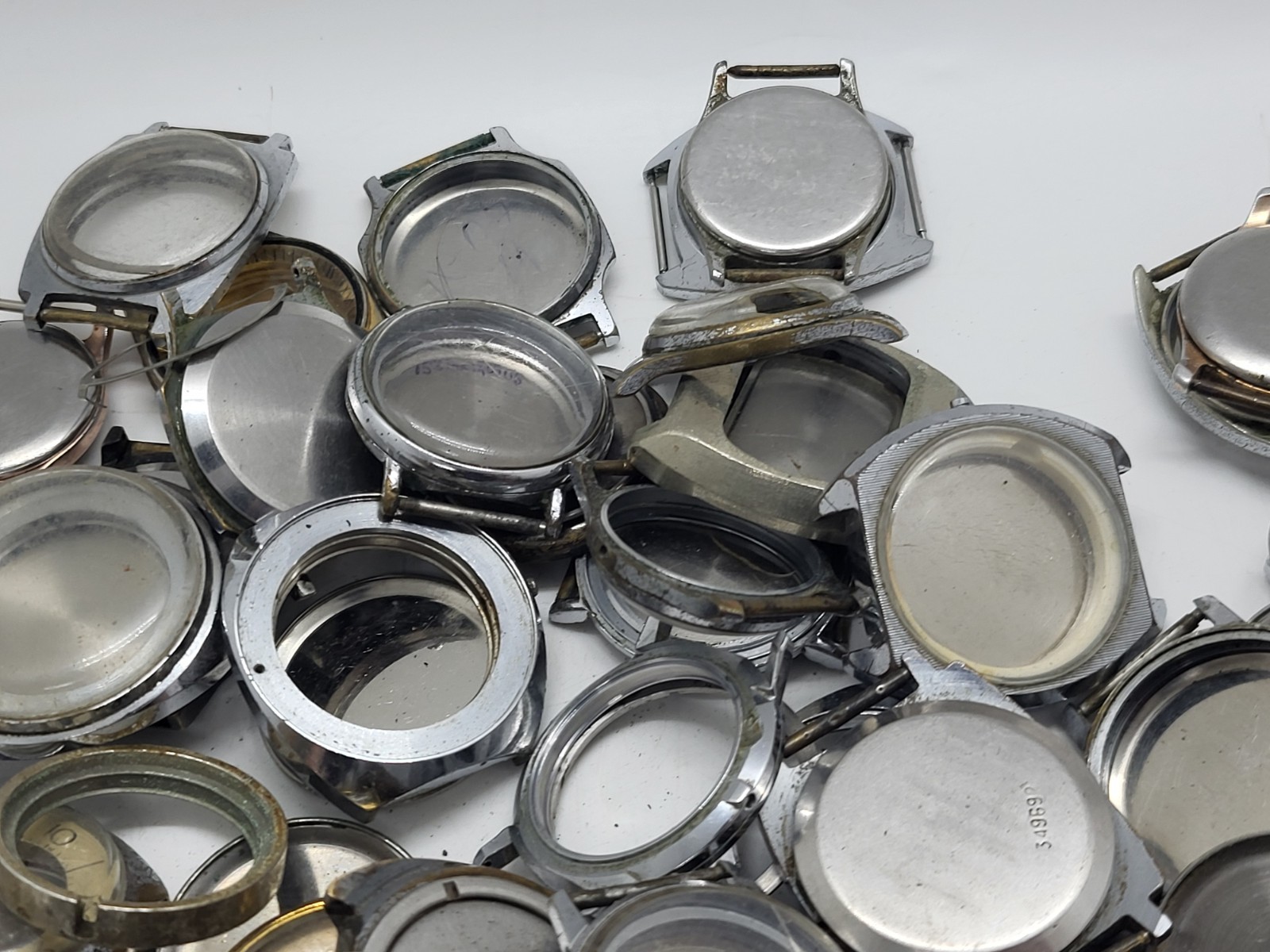 Vintage cases for Soviet Raketa Pobeda Zim watches, various, for spare parts and