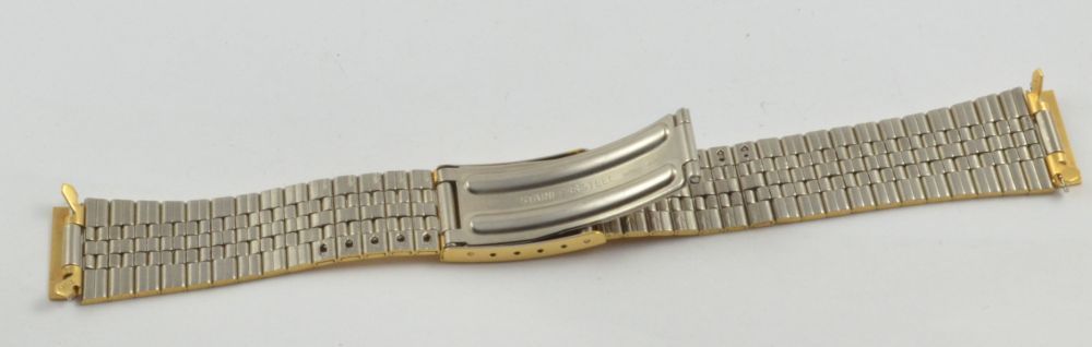 PULSAR STEEL BRACELET BRACELET 18MM STEEL GOOD CONDITION GOLD PLATED