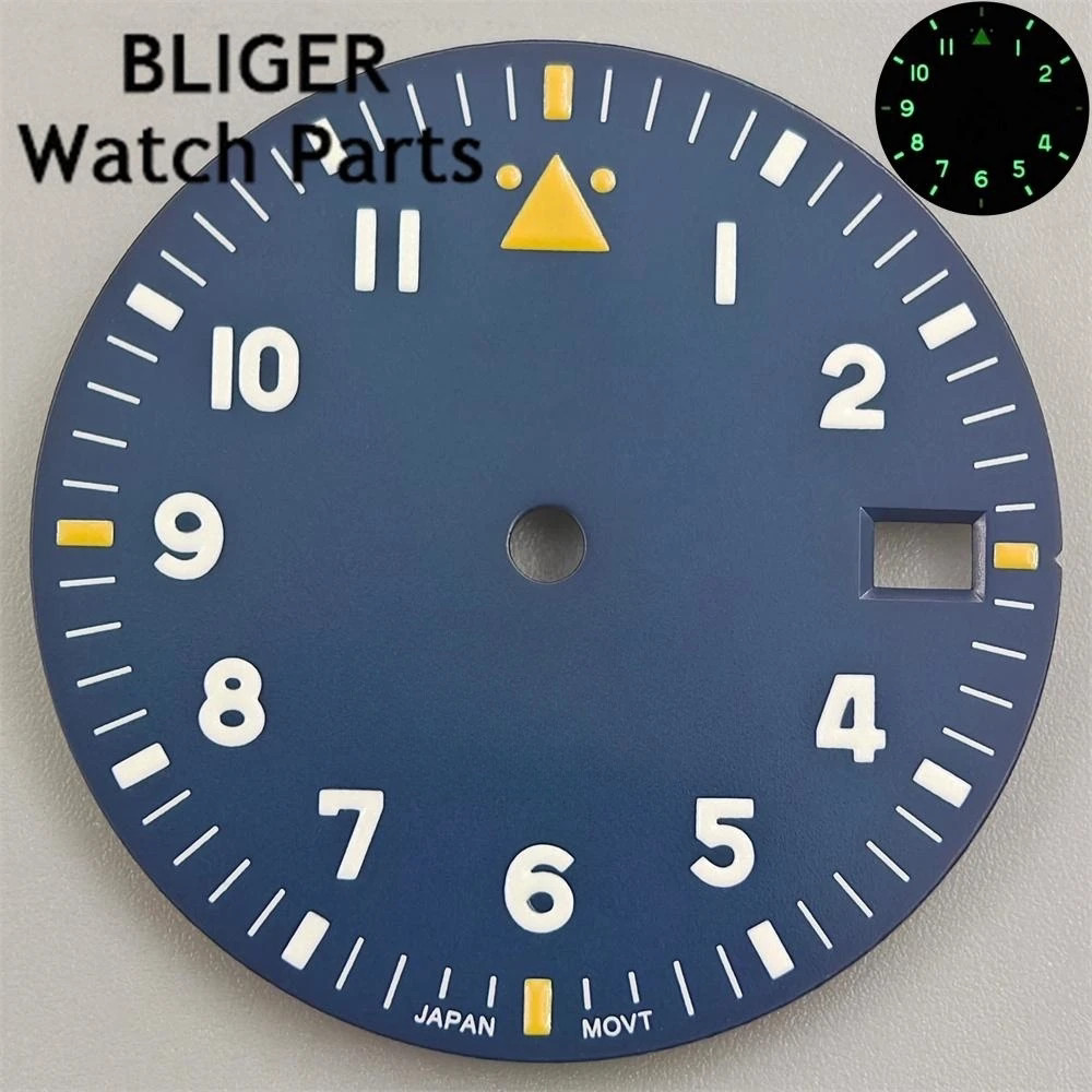 29mm Arabic Numerals Watch Dial Green Lume for Nh35 Nh36 ETA2824 Pt5000 Movement