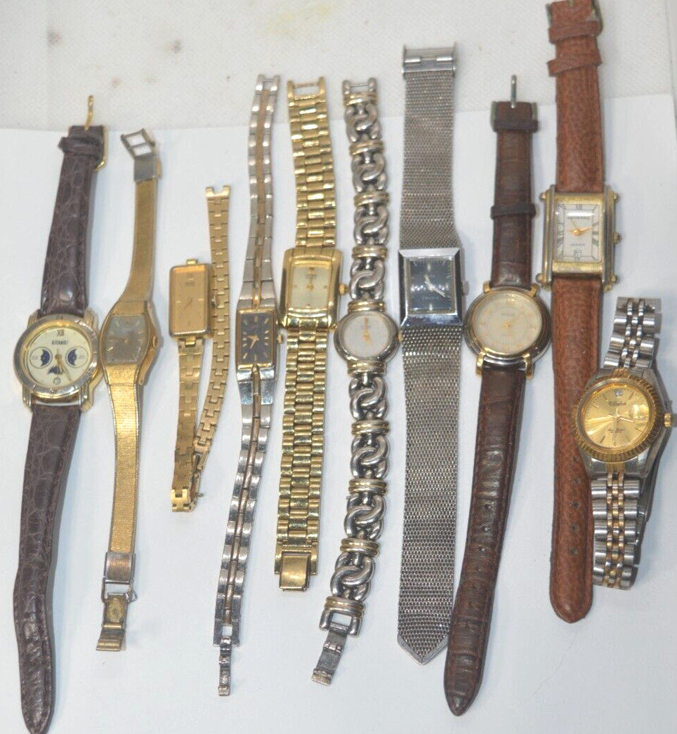 JOB lot of 10 watch’s vintage As Is SEIKO**CITIZEN**TIMEX**GUESS etc. Dont run