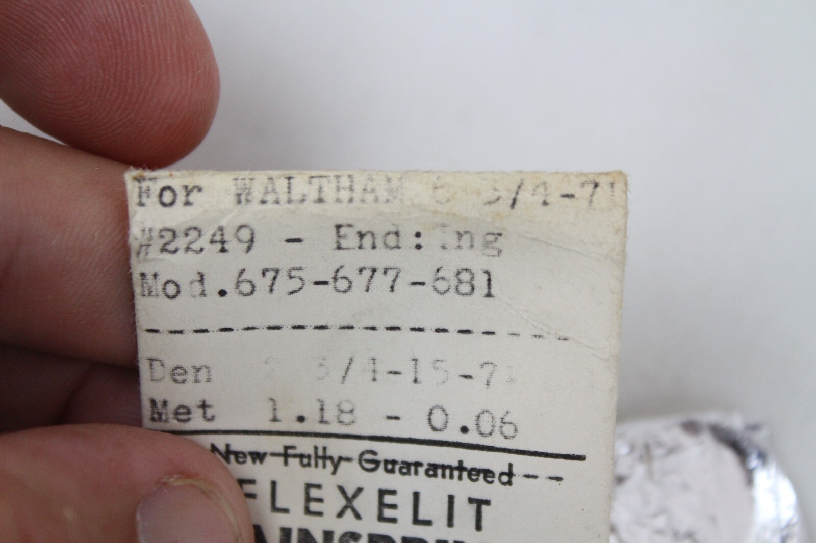 New Watch Flexelit Mainspring Part Waltham #2249 Mod. 675-677-681 1.18 – 0.06