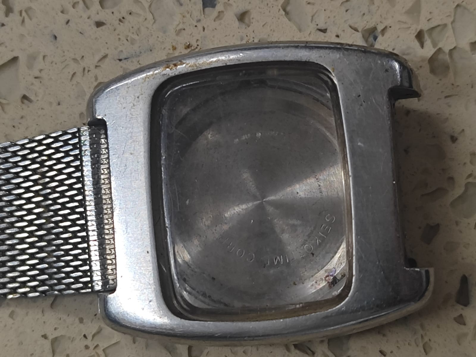 SEIKO DX AUTOMATIC 6106-5419 Parts CASE & Dial $ hands Steel USED