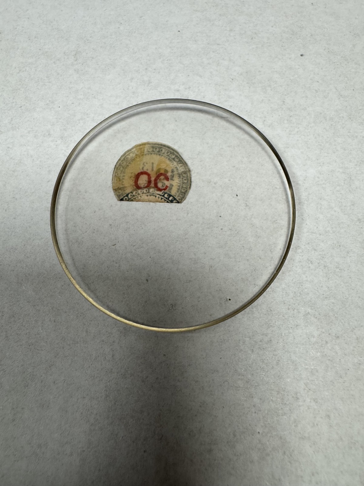 VTG Unmarked Pocket Watch Mineral Crystal Domed 19 13/16 19 5 44.87mm Clear Lens