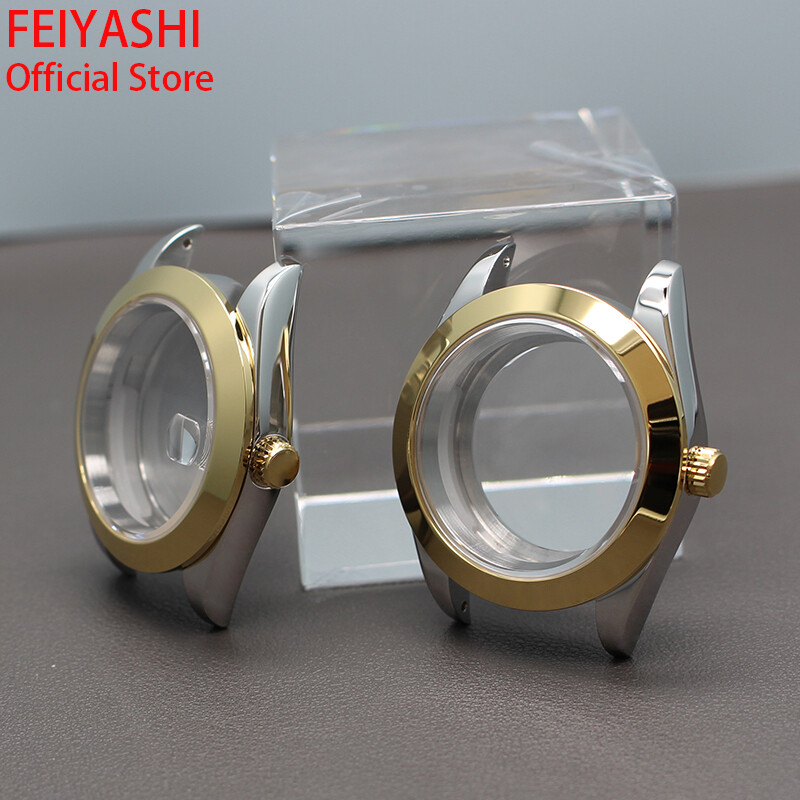 36mm/39mm Burnishing Watch housing 316L Stainless Steel Exhibition back For NH35