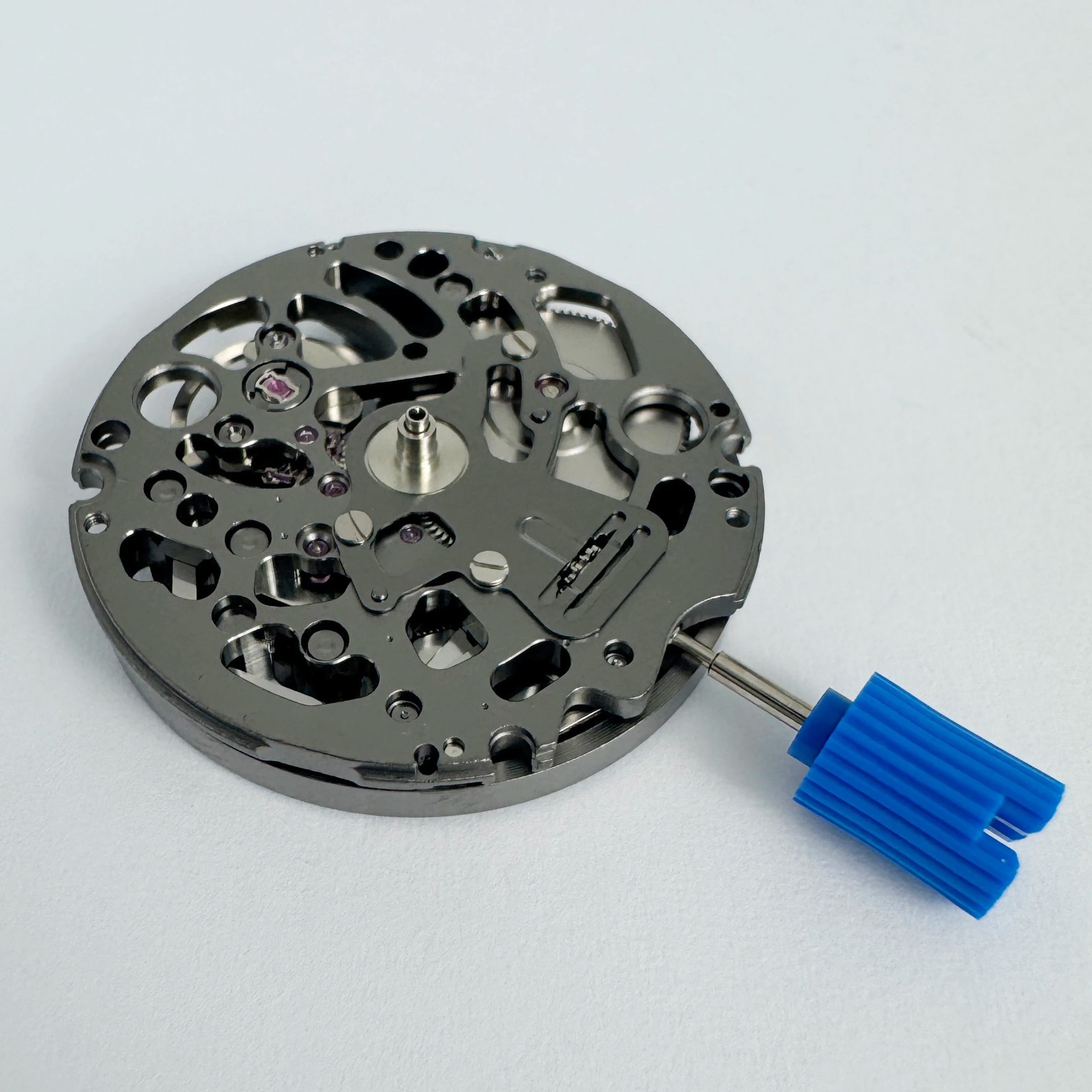 Genuine Seiko NH72A Black Skeleton Automatic Watch Movement 24J NH72 Japan +Stem