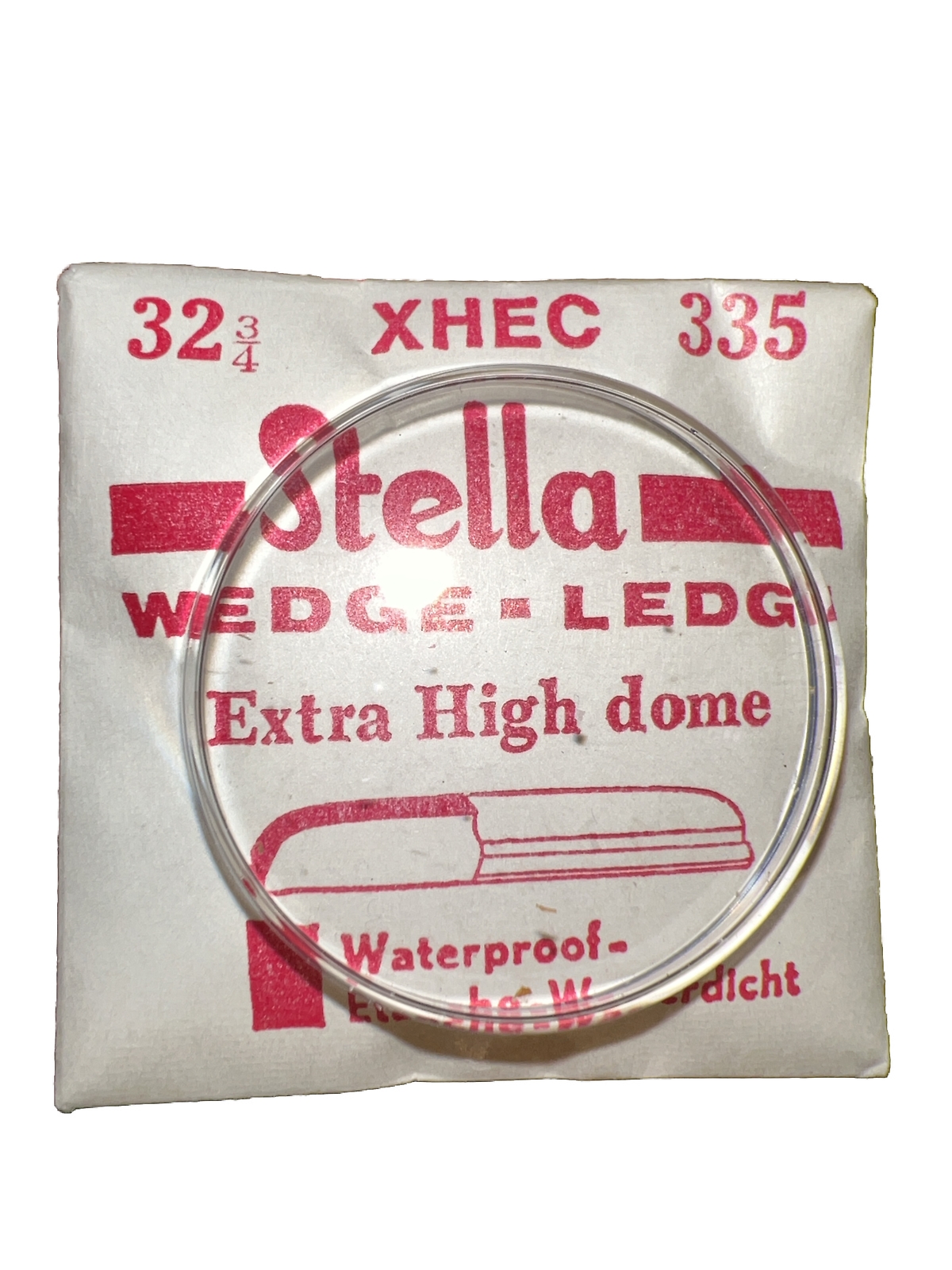 XHEC 32 3/4 335 EXTRA HIGH DOME ROUND PLASTIC WATCH CRYSTAL Stella Holland