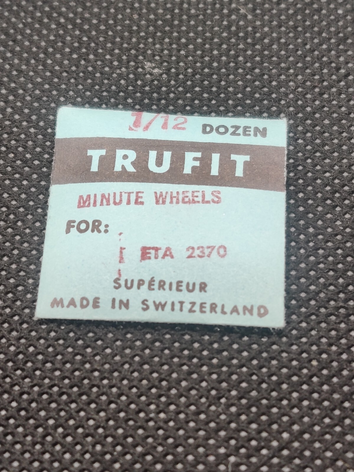 TRUFIT ETA 2370 minute wheel NOS SWITZERLAND WATCH PART