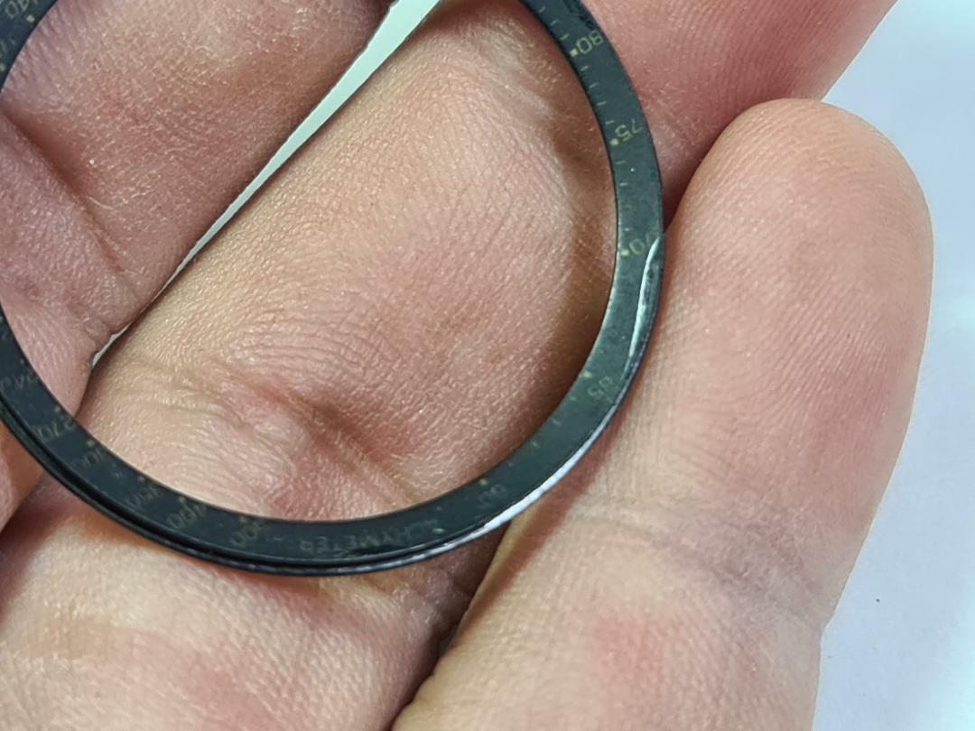 GENUINE USED DIAL RING CHAPTER RING SEIKO BLACK GOLD PANDA 6138-8020 6138-8021