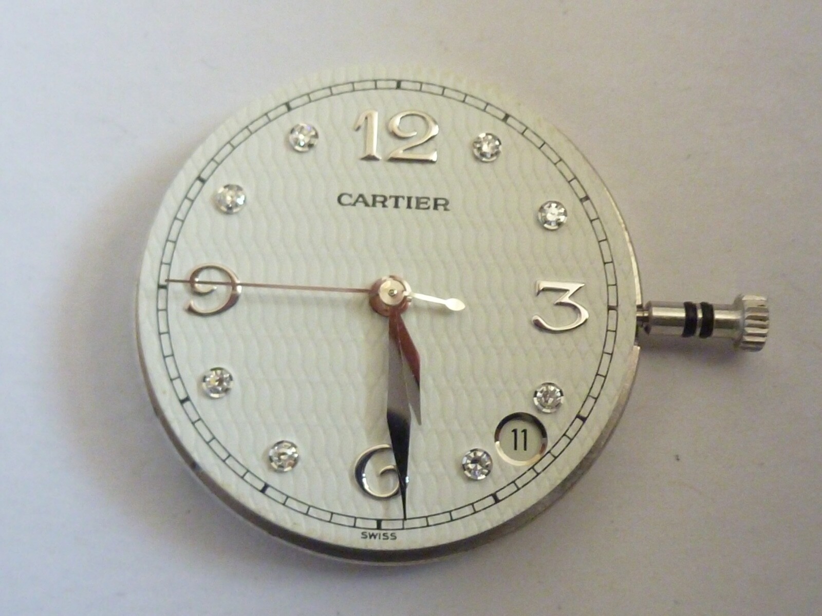 MOVEMENT AND Diamond DIAL CARTIER PASHA Cal. 049 ETA 2892-2 AUTOMATIC 21 jewels
