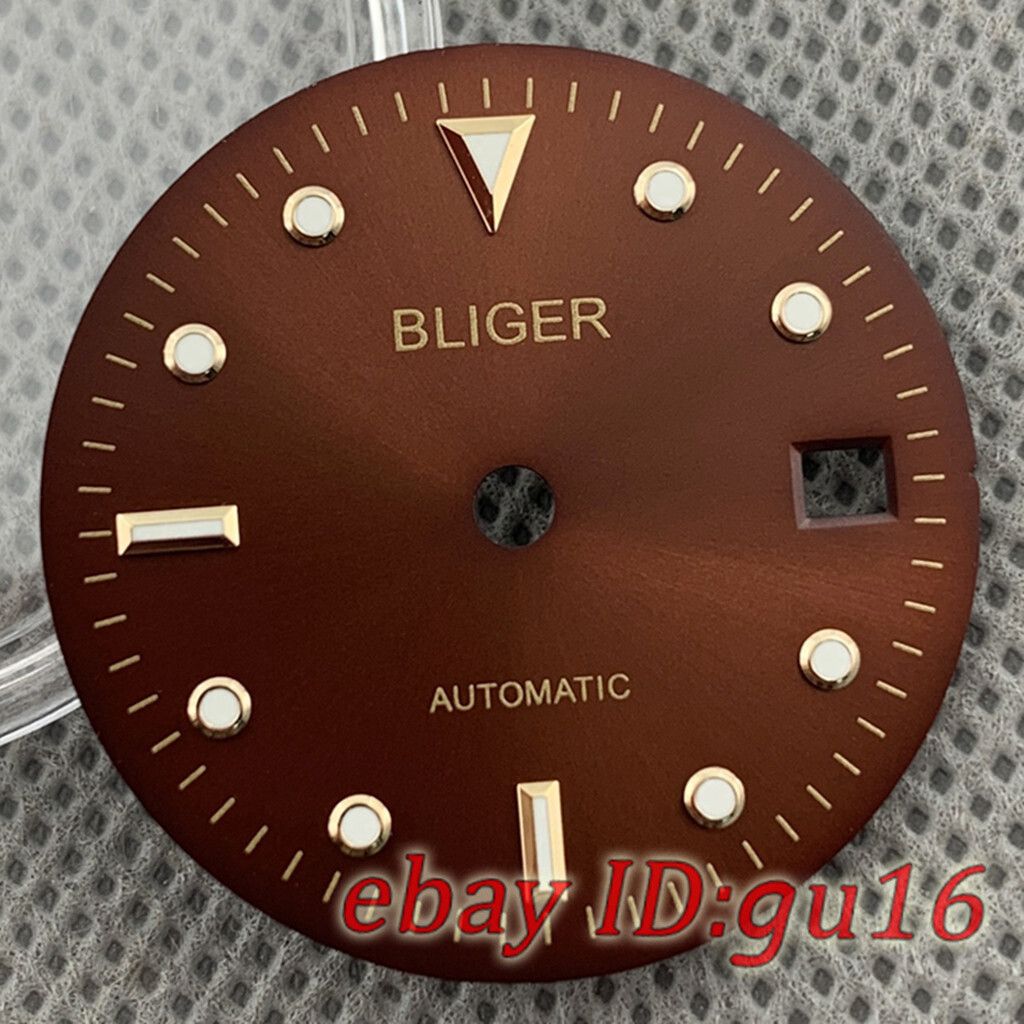28.5mm Brown watch Dial Fit ETA 2836/2824 Miyota 8215 821A mingzhu DG2813 3804