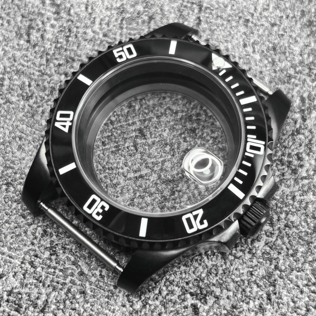 Fit NH35A NH36A Mod Conversion Case-40mm Black PVD Sapphire Glass Watch Case