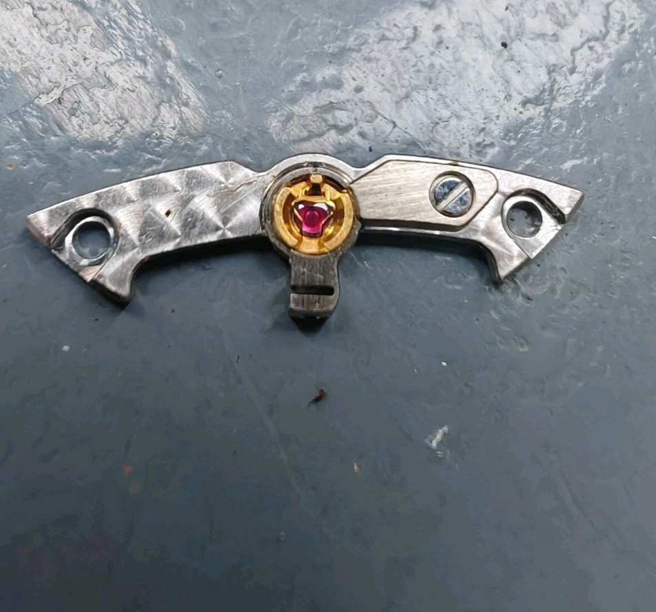 Rolex watch part 3135-120 Balance bridge Part with Jewel missing stud screw