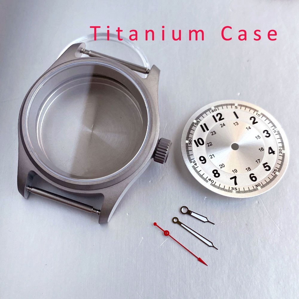 36mm Titanium Watch Case Prevent Allergy Sapphire Glass Fit NH35 8215 2836 2824
