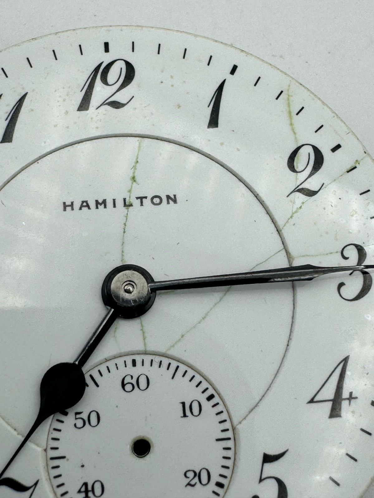 Vintage Hamilton 16s 17J 956 Pocket Watch Movement For Parts Or Repair