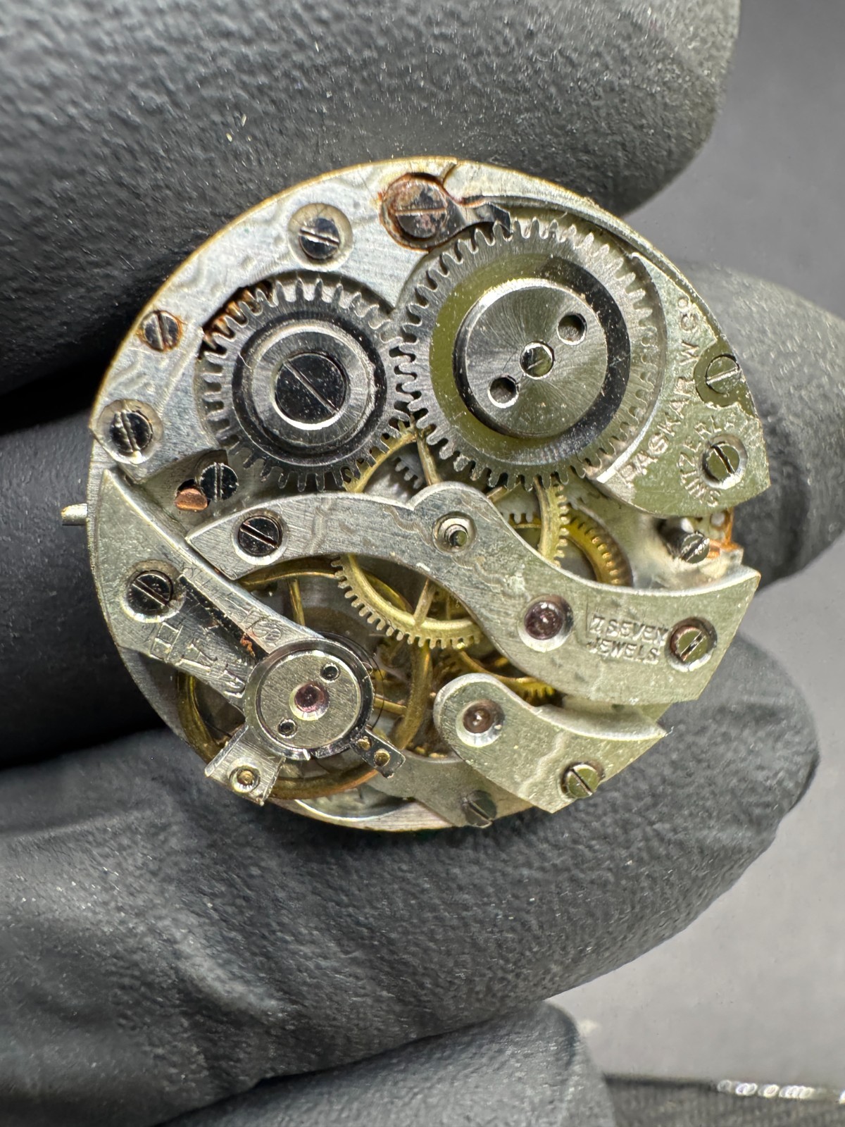 Vintage PASKAR Watch Co Art Deco 7 Jewels Swiss Movement PARTS or REPAIR 23.5mm