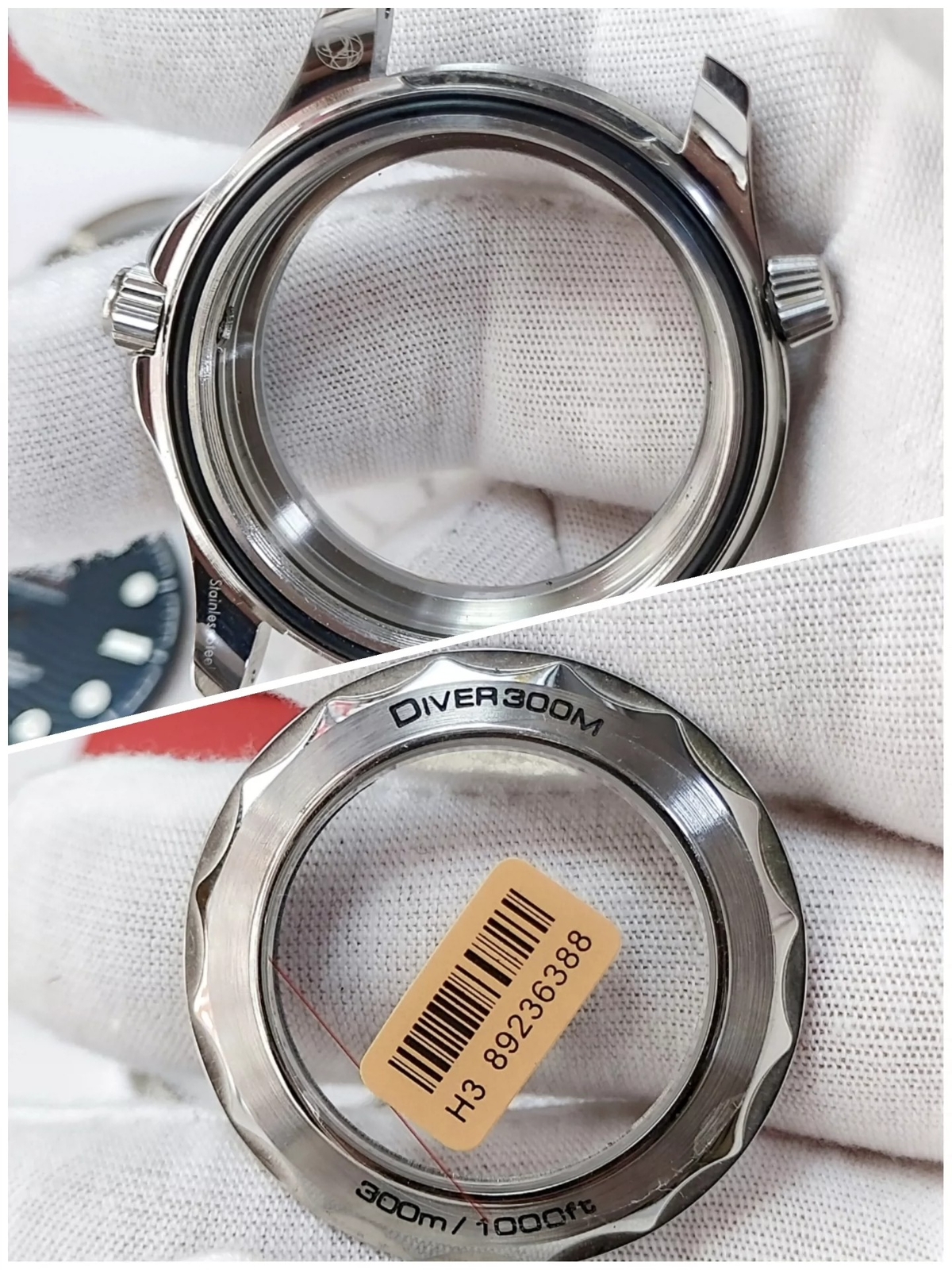 42mm Stainless Steel Watch Case + Dial + Hands + Strap Diy Kit Suitable for 2824