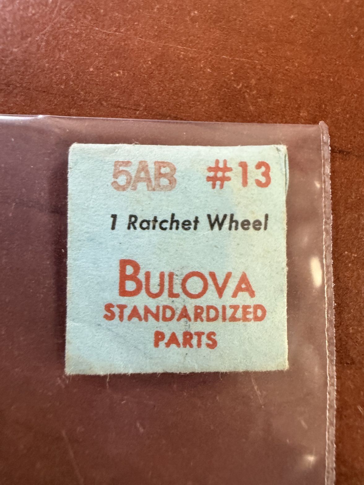 Bulova 5AB Ratchet Wheel #13 NOS Genuine Vintage Watch Part New Old Stock