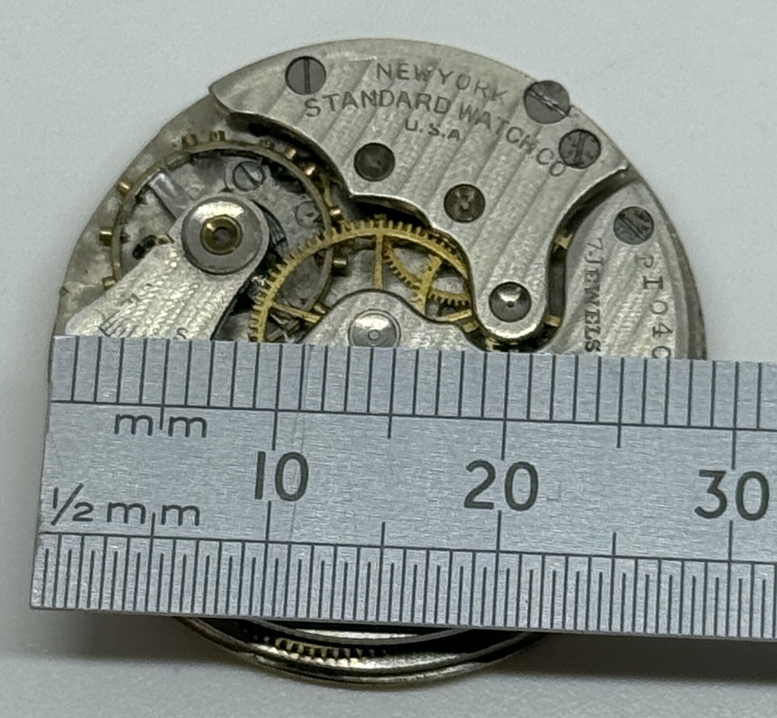NEW YORK STANDARD WATCH MOVEMENT 7 Jewels USA Does Not Run/For Parts