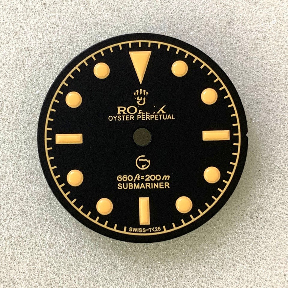 28.5mm Retro Watch Dial Green Luminous for Nh36 Nh35 Movement Watch Accessories