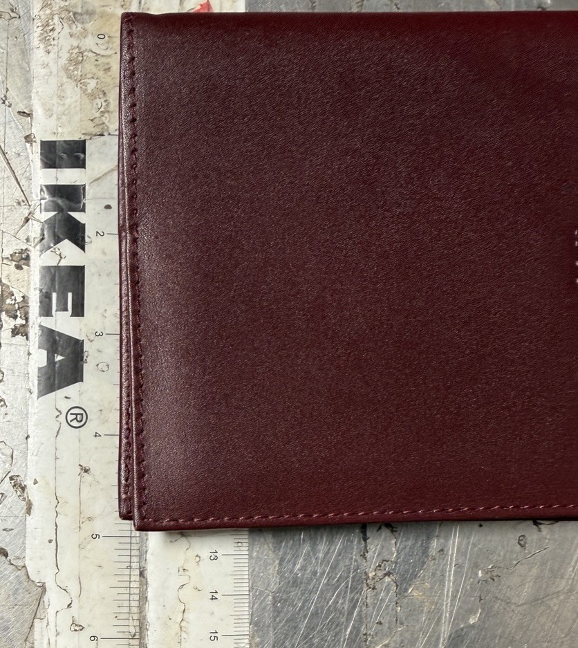 Patel Philippe Burgundy Leather Watch Document Travel Passport Holder Case 8 x 6