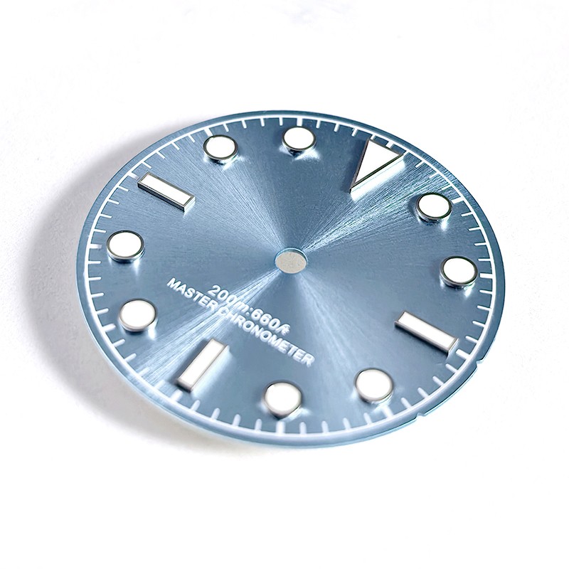 Retro Sunburst 28.5mm Matte Dial Blue Lume NH38/Nh35 Movement date