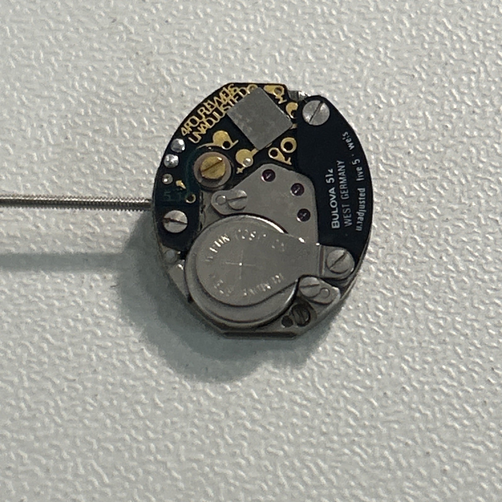 Vintage PUW 510 By Bulova 5-1/2 Watch Movement 4 Jewels Unadjusted NOS