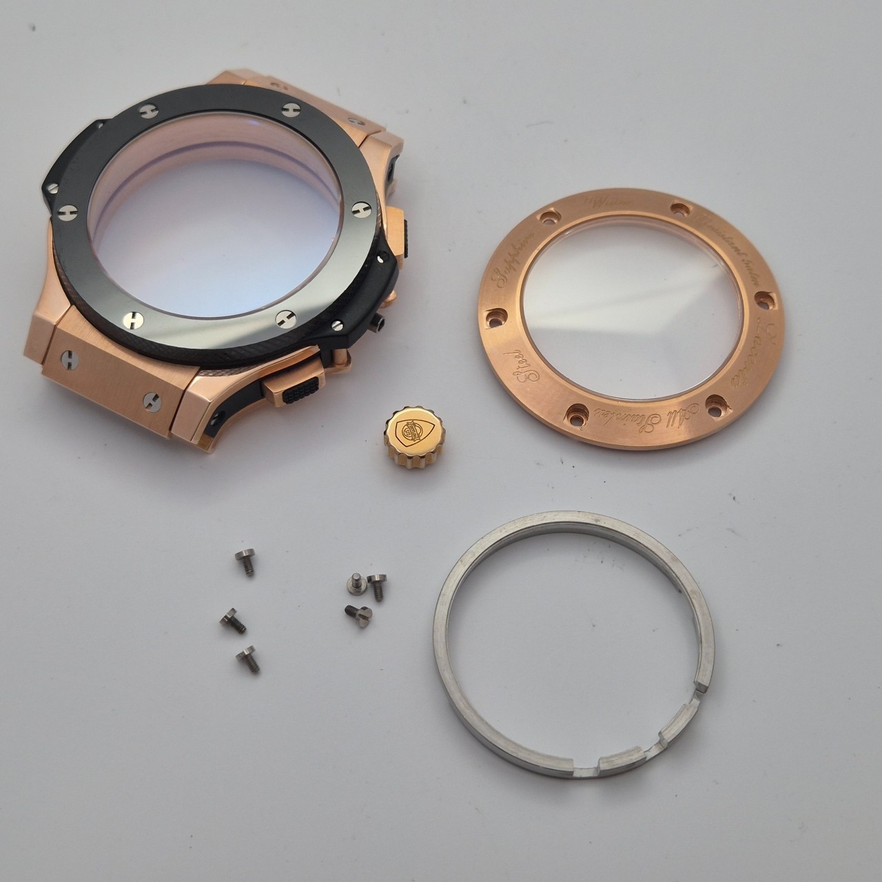 7750 Chronograph watch case 43mm rosegold pvd