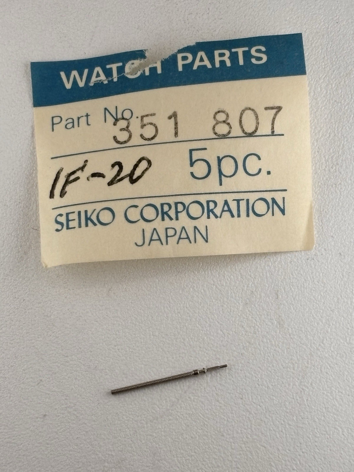 SEIKO 351 807 WINDING STEM for YL60, 1F20, 1N00, 1N01, Y150, YL6X, VX0X 351807