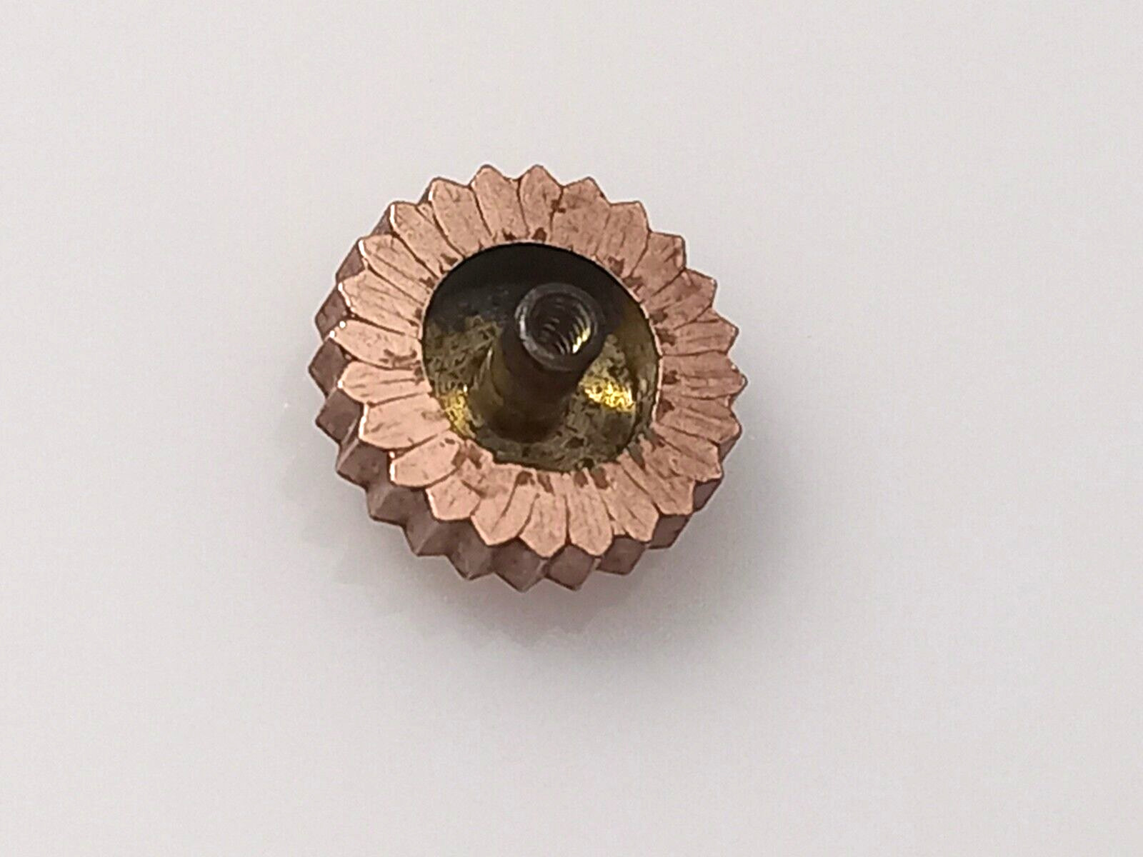 Rare Rose Gold 7.2mm Crown For Vintage 1940-60’s Swiss Chronographs Stem 1.0mm