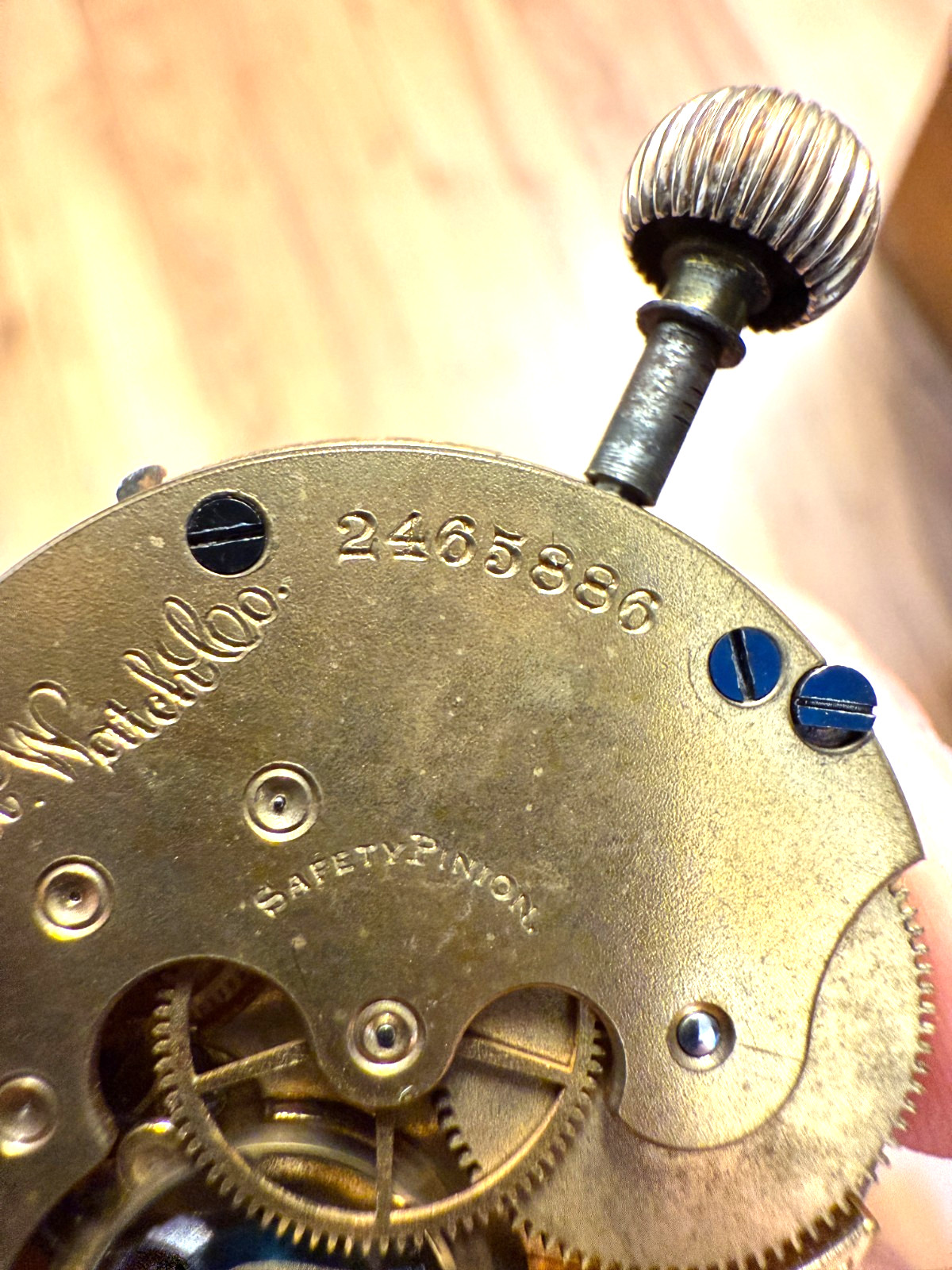 Antique Elgin National Watch Co. Pocket Watch Movement – Running – Circa 1888