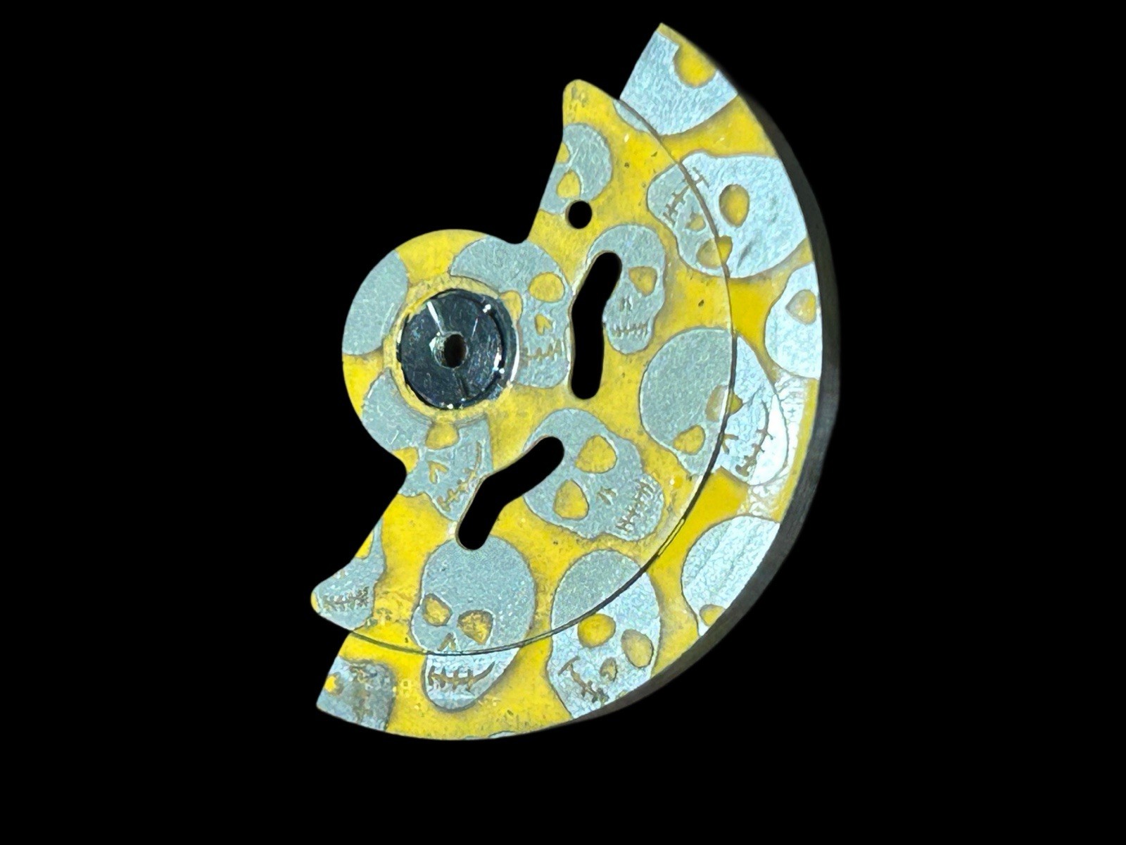 Yellow Skull Pattern Automatic Hammer Rotor Fit Seiko NH35 NH36 NH70 Movement