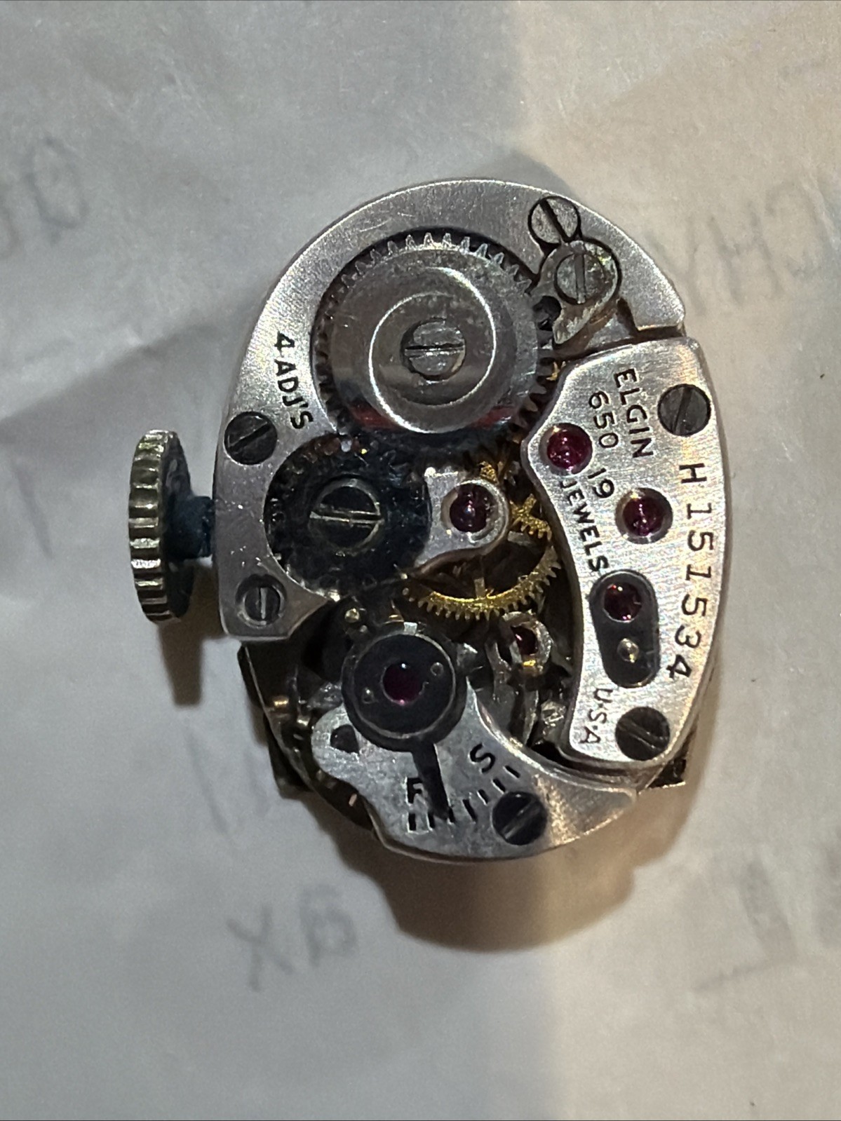 LADY ELGIN 650 MOVEMENT 19 Jewels